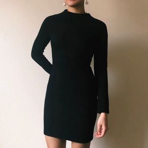Zara W&B mock neck sweater dress